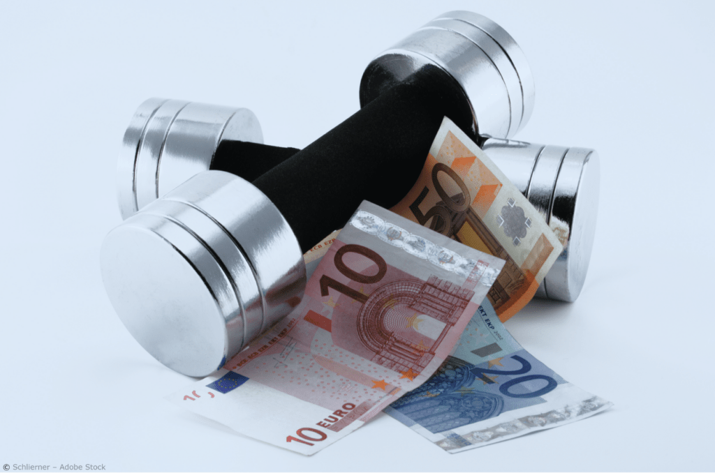 Hanteln und Geld